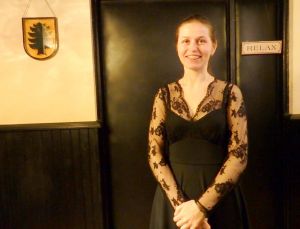 1199th Liszt Evening. Anastasiya Shanskova before the concert in Parlour of Four Muses in Oborniki Slaskie. <br> 18th March 2016. Photo by Jolanta Nitka.